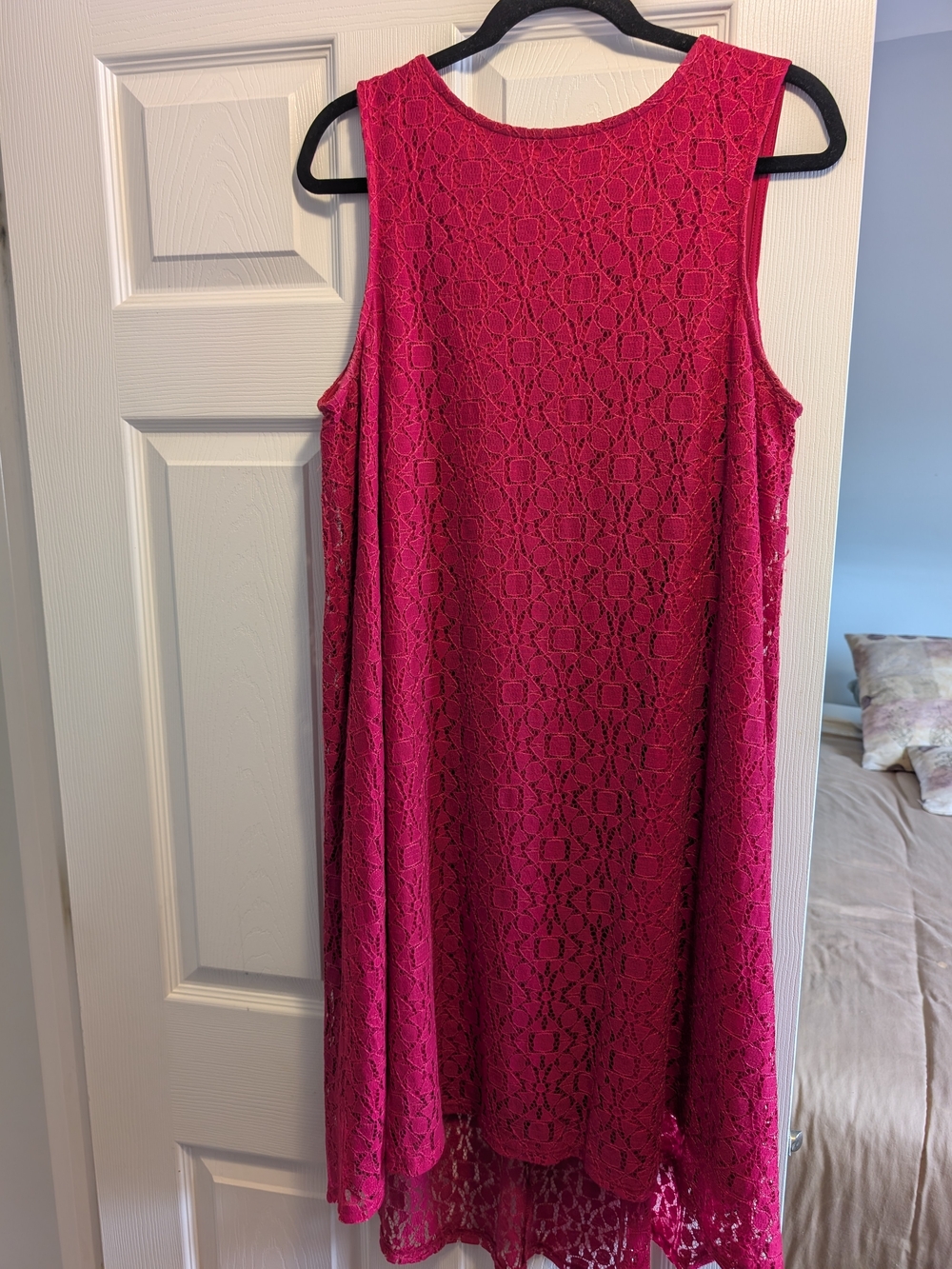 Apt. 9 Sleeveless Magenta Lace Midi Dress